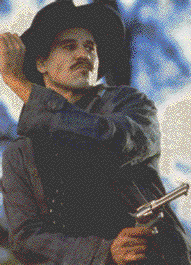 1996 Ford Crown Victoria - A man dressed in historical clothing holds a pistol while looking back.