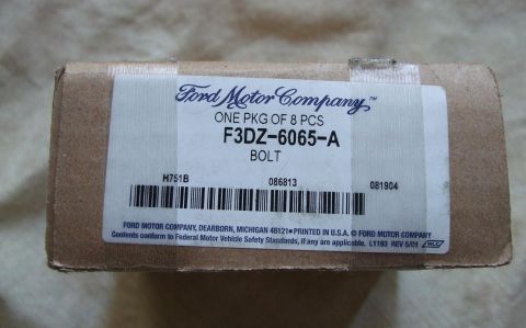 1992 Ford Probe - This is a package of 8 Ford bolts, part number F3DZ-6065-A, manufactured by Ford Motor Company.