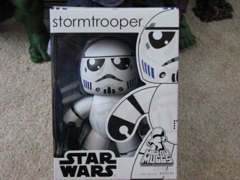 1991 Ford Bronco - Mighty Muggs Stormtrooper toy from Star Wars, shown in its original box.