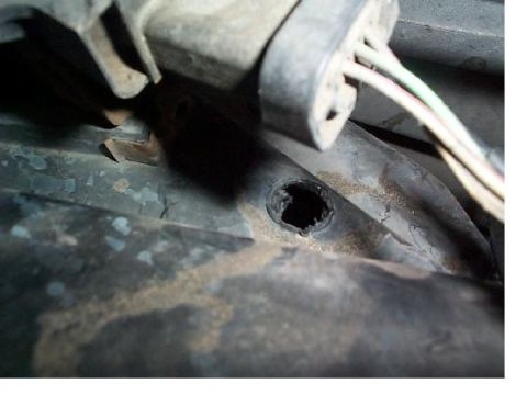 1992 Ford Bronco - Not sure what this hole is or how it got there, as you can see its located on my blower box right beneath the MAP sensor...I plugged it up…