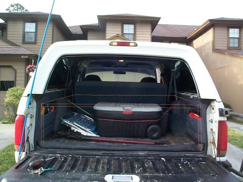 1992 Ford Bronco - Roughing out ideas for creating more storage space, design to follow.