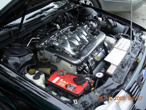 1995 Ford Taurus - The engine bay of a 1995 Ford Taurus SHO, its 3.0L V6 engine and SHD badging.