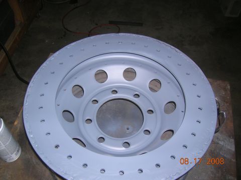 1985 Ford Bronco - second wheel all welded and ground down