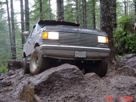 1989 Ford Bronco - This 1989 Ford Bronco tackles a challenging off-road course.