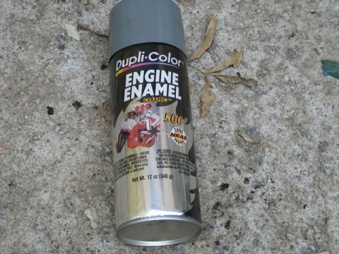 1995 Ford Bronco - Can of Dupli-Color Engine Enamel spray paint with an illustration of an engine on the label.