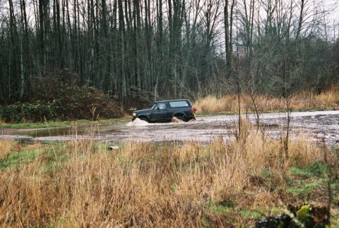 1995 Ford Bronco - It's fun to splash around sometimes, Not enough mud today