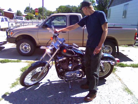 2006 Ford E350 - David and his Harley.