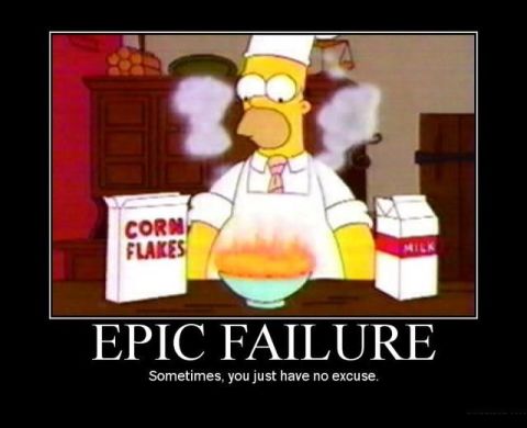 1988 Mercury Grand Marquis - Homer Simpson's attempt at making cereal results in an epic failure, as evidenced by the smoking bowl.