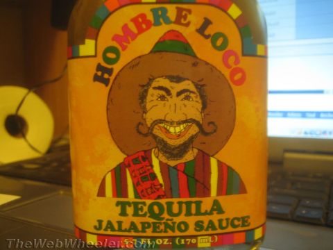 1968 Ford Mustang - This bottle of Hombre Loco Tequila Jalapeno Sauce features a colorful label with a cartoon depiction of a man in a sombrero.