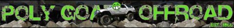 1985 Toyota Hilux - Off-road truck with a cartoon face graphic is part of the 'POLY GOAT OFFROAD' logo.