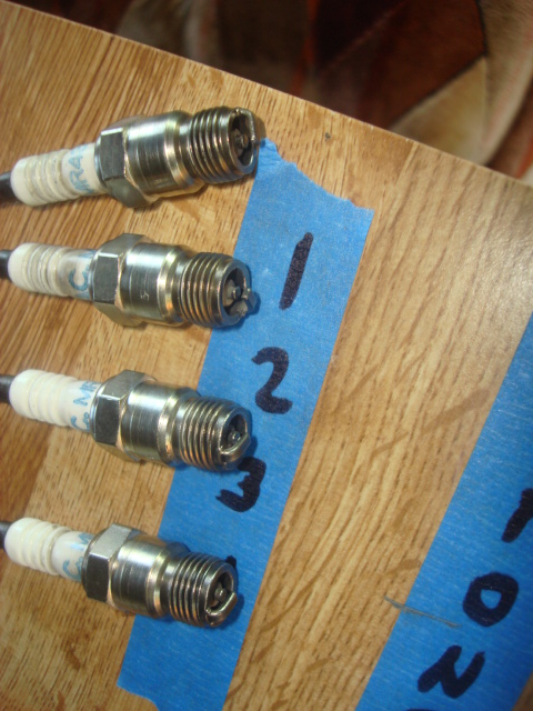 1983 Ford Bronco - plugs almost look new. i re-installed them as well