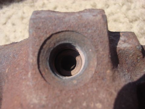 1983 Ford Bronco - this leads right into the exhaust port. one nasty leak.