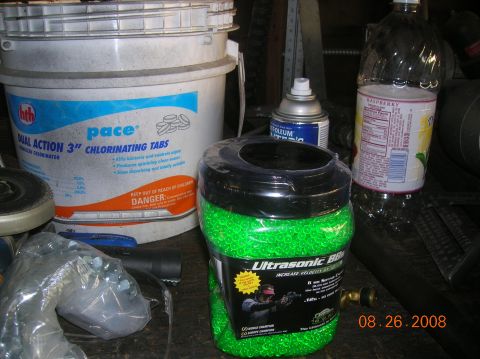 1985 Ford Bronco - and of course the balancing material. plastic pellets. going to go with about 10 ounces.