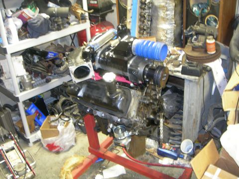 1984 Ford Bronco - Overview of what it used to be with the new blower sitting on its throne.