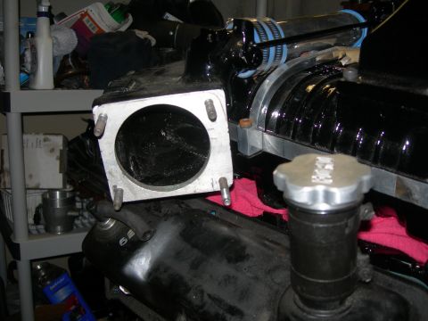 1984 Ford Bronco - Inlet was designed by a friend of mine in NE off of the club boards. He buit this inlet to accept an 80mm T-body.