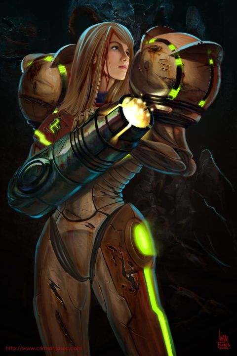 1988 Mercury Grand Marquis - Samus Aran from the Metroid series is depicted in her iconic Power Suit.