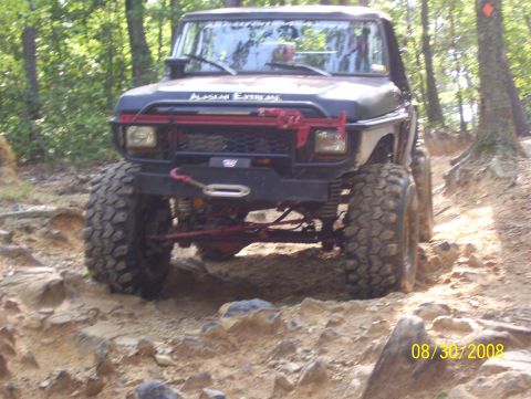 1978 Ford Bronco - This modified 1978 Ford Bronco navigates a challenging off-road course.