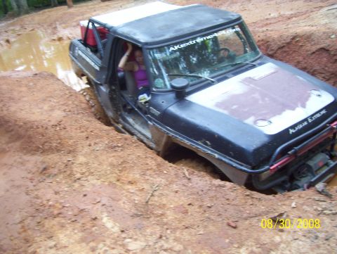 1978 Ford Bronco - This 1978 Ford Bronco is navigating a challenging mud obstacle.