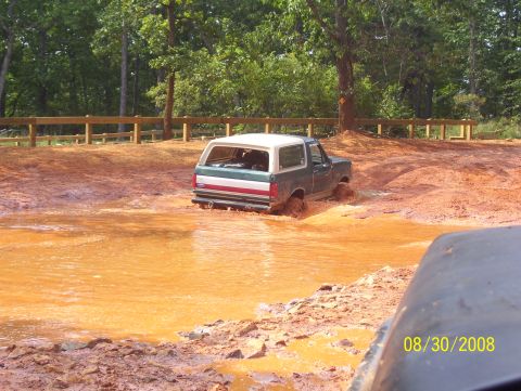 1978 Ford Bronco - Ford Bronco navigating a muddy off-road course on August 30, 2008.