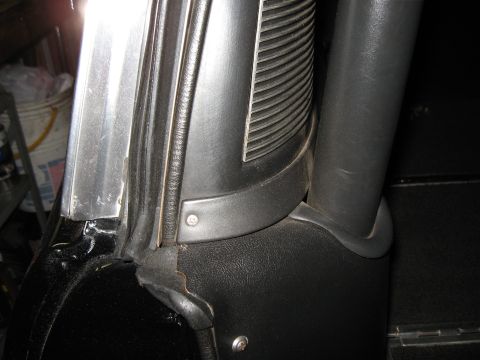 1968 Shelby GT500 - Close-up view of the interior door panel and trim on a 1968 Shelby GT500.