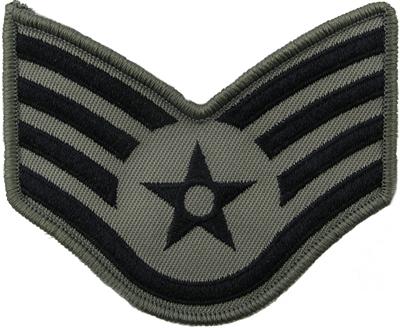 1992 Ford Bronco - A military rank insignia patch is shown, black stripes and a central black star.