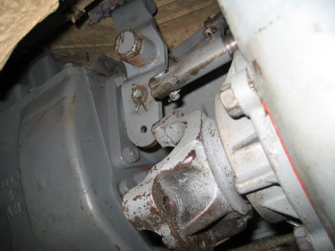 1995 Ford Bronco - Close-up view of mechanical components, likely part of a vehicle's drivetrain.