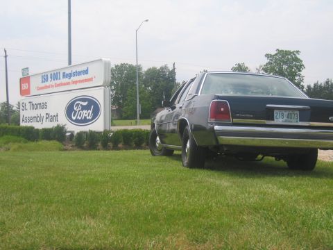 2001 Ford Crown Victoria - 2001 Ford Crown Victoria parked outside the Ford St. Thomas Assembly Plant.