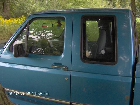 1993 Ford F-150 - driver's side windows outside shot