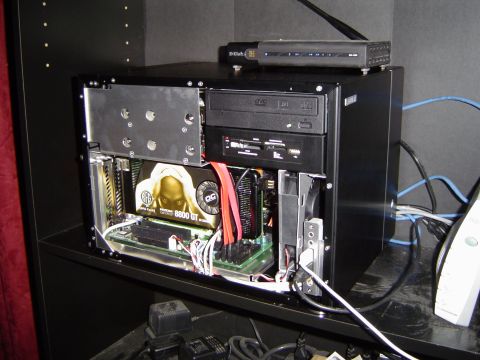 1989 Ford Bronco - New Computer Part 2 AMD Phenom x3 AM2 XFX Nvidea micro MB 4 gig ram 100 500 WD SATA HDs 8800 GT SC Lian-Li V350 Micro Case