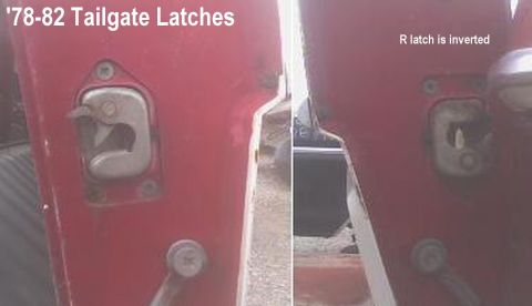 1983 Ford Bronco - '78-82 tailgate latches are significantly different from '83-96. Because they mount differently in the tailgate, neither the latches nor th…