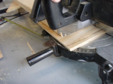 1996 Ford Bronco - Since i was using a 10" chop saw, you have to add a scrap piece of wood to the base so it will cut the 2x6 all the way through or it will l…