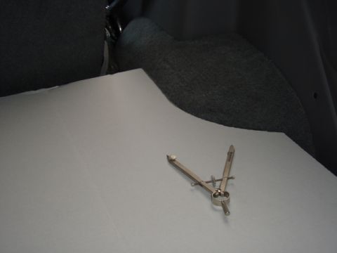 1996 Ford Bronco - I made a cardboard template for the top using a protractor.