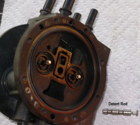 1983 Ford Bronco - Dual Function Reservoir Detent Using the screw as a handle, pull the detent rod out.