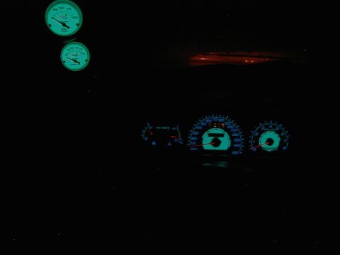 1997 Ford Taurus - Here is the A-Pillar and Reverse Indiglo at night. The picture doesn't do justice for the looks as the camera had an extremely tough time.…