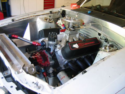 1992 Ford Mustang - Customized engine bay Ford Racing valve covers and performance hoses.