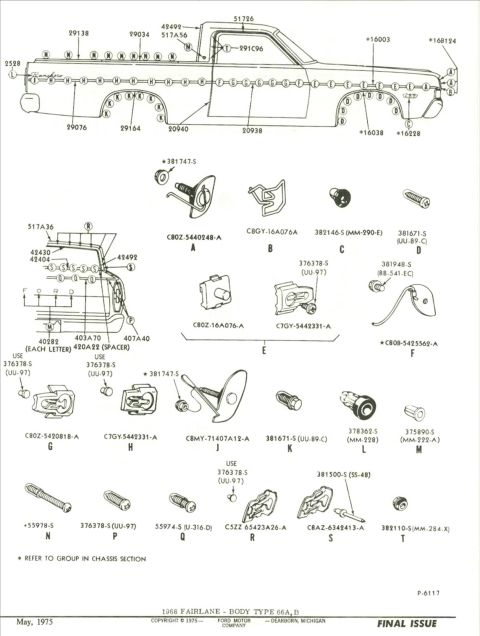 1972 Ford Ranchero - 68 Molding