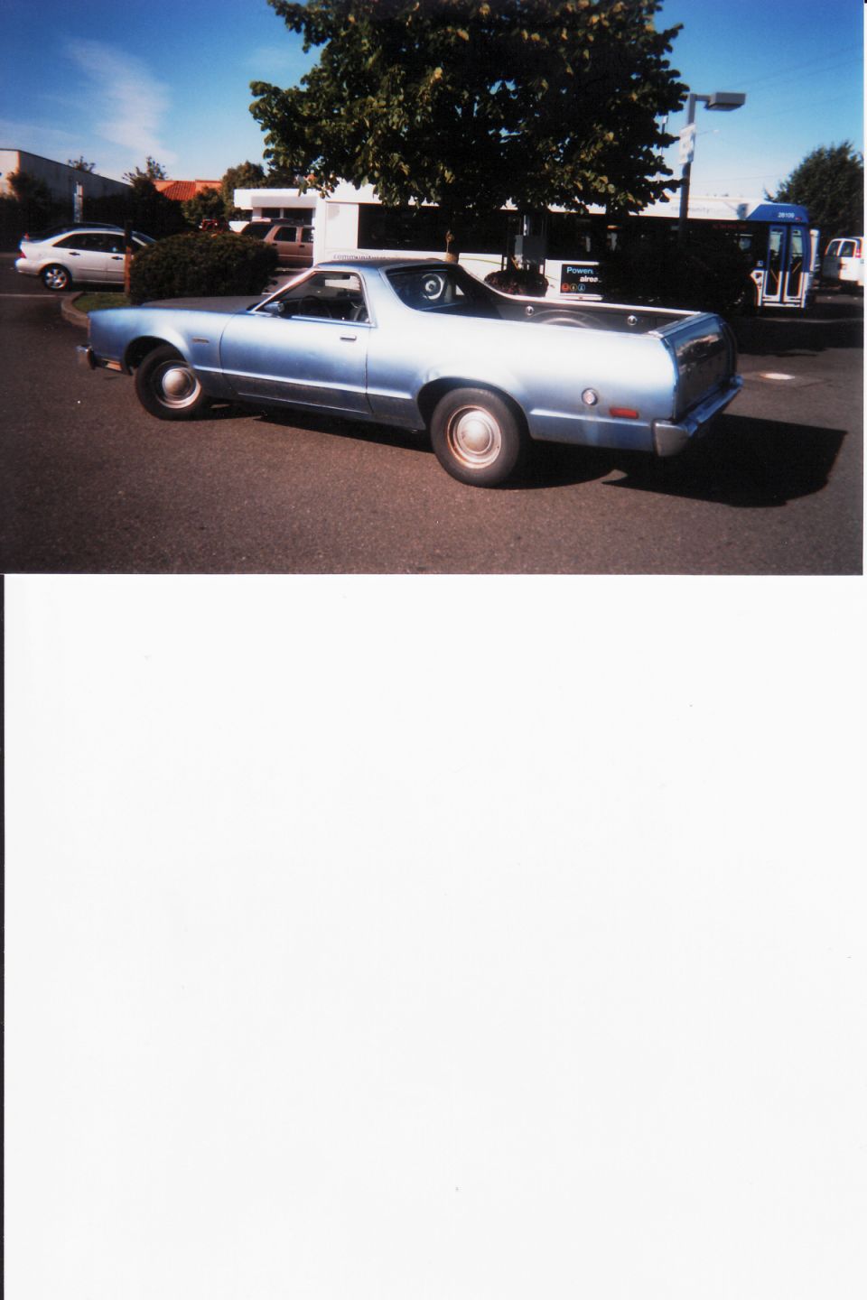 1979 Ford Ranchero, Babe the Blue Ox, parked on asphalt.