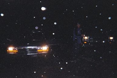 1988 Ford Crown Victoria - The Vic and my friends '79 Dodge in the snow