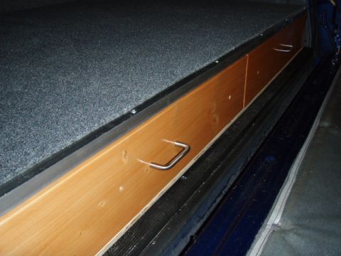 1996 Ford Bronco - Another view. I haven't desided what to do about the bottom edge. I'll probably go back to Home Depot and get another aluminum strip, like…