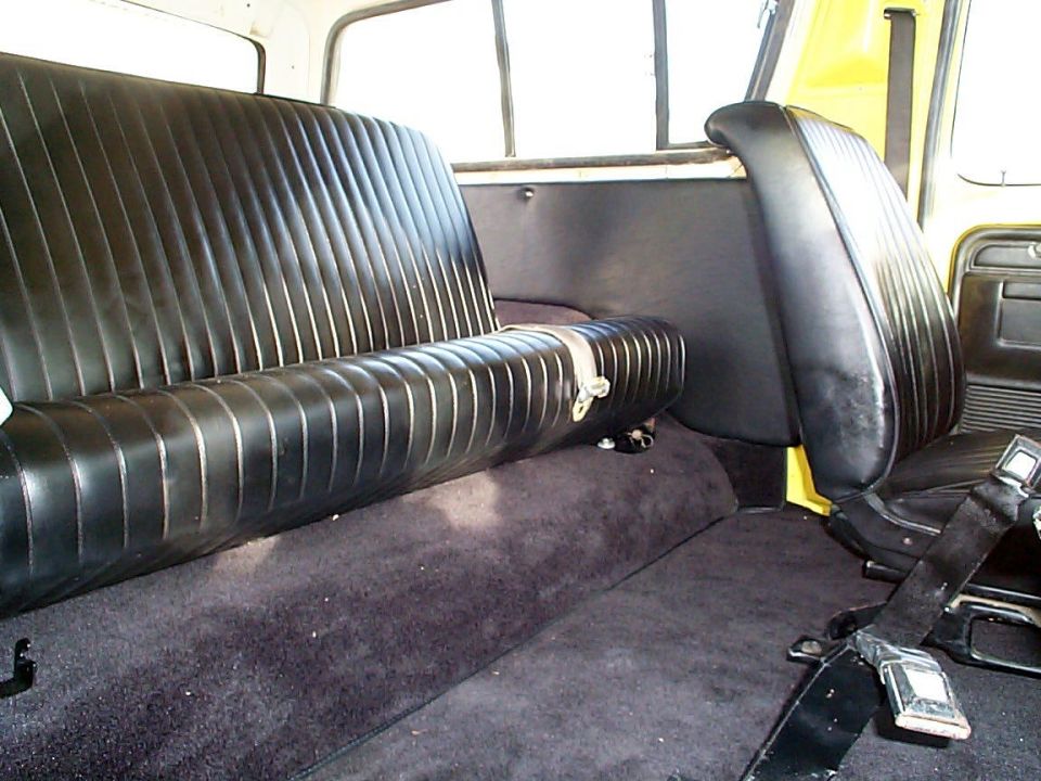 Back seat mounted in place.