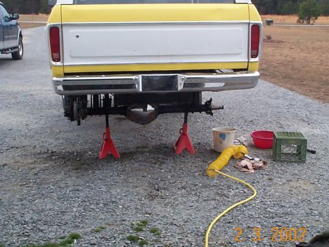 1978 Ford Bronco - Rear disc brake conversion in progress.