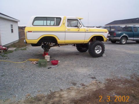 1978 Ford Bronco - Rear disc brake conversion in progress.