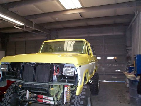 1978 Ford Bronco - At the paint shop getting a nice coat of paint.