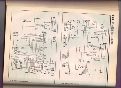 1978 Ford Bronco - Scanned chassis-electrical manual page with 1976-78 Ford F-Series body wiring diagrams showing circuits, switches, and connectors.