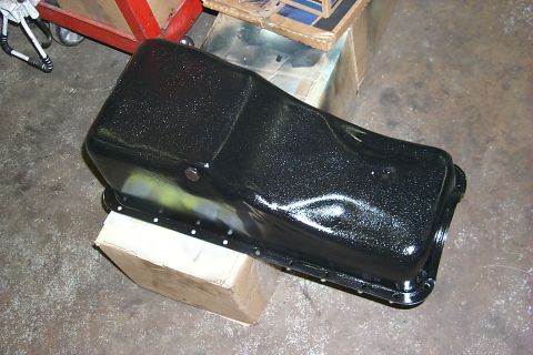 1978 Ford Bronco - cleaned up oil pan.