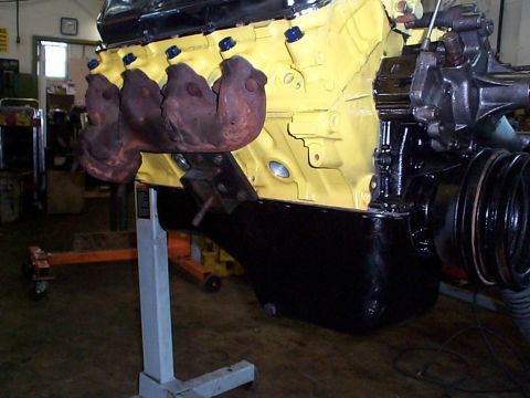 1978 Ford Bronco - Engine block and exhaust manifolds are visible in this close-up shot.