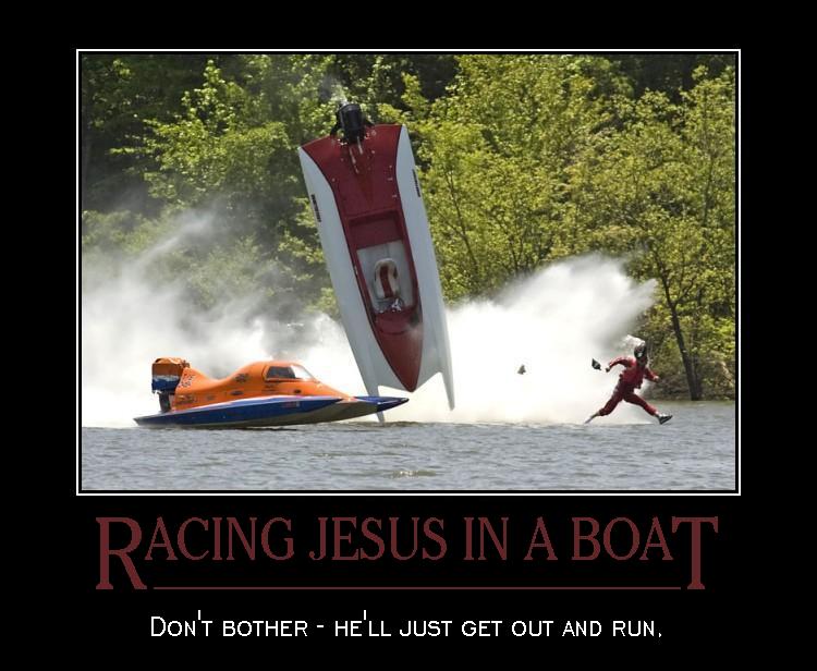 Racing Jesus in a Boat