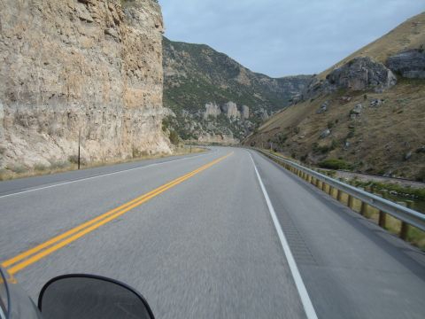 1998 BMW R1100GS ABS - A scenic drive through a mountain pass, captured from the perspective of a motorcycle.