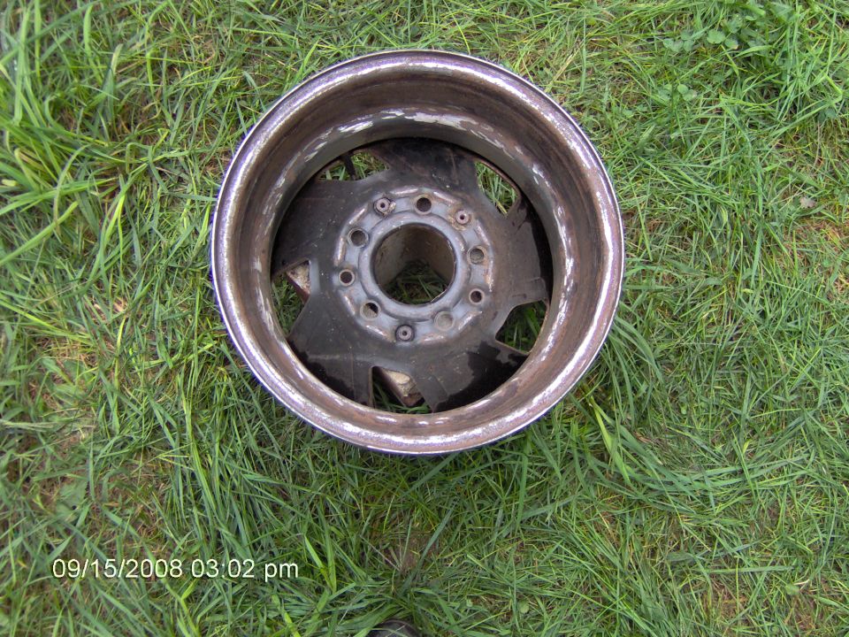 rim after grinding away rust