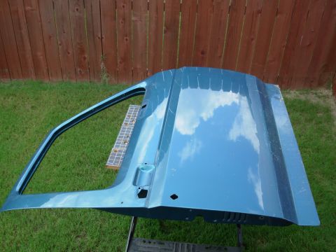 1983 Ford Bronco - I've emptied & pressure-washed this '95 door, and I'm about to sand it. The factory trim strip removed some of the clearcoat along the lowe…